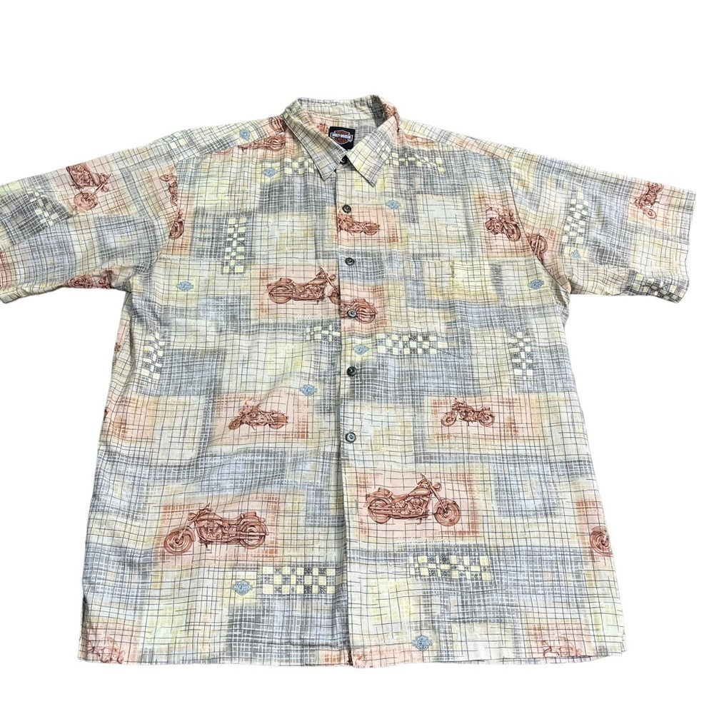 Harley-Davidson Casual Button Shirt XL Tori Richard Aloha Hawaiian